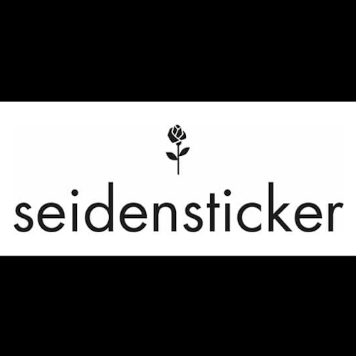 Textil Zulieferer zur Textilveredelung Logo von Seidensticker mit stilisierter Rose.